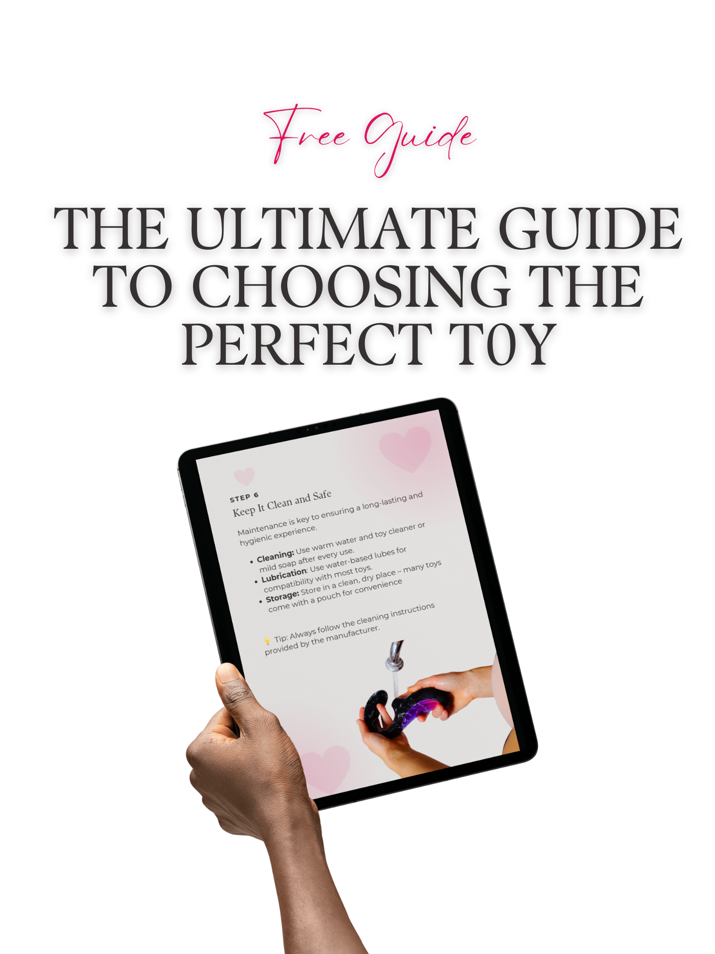 Step-by-step guide preview – Learn how to choose the perfect sex toy for your pleasure in this free downloadable PDF.