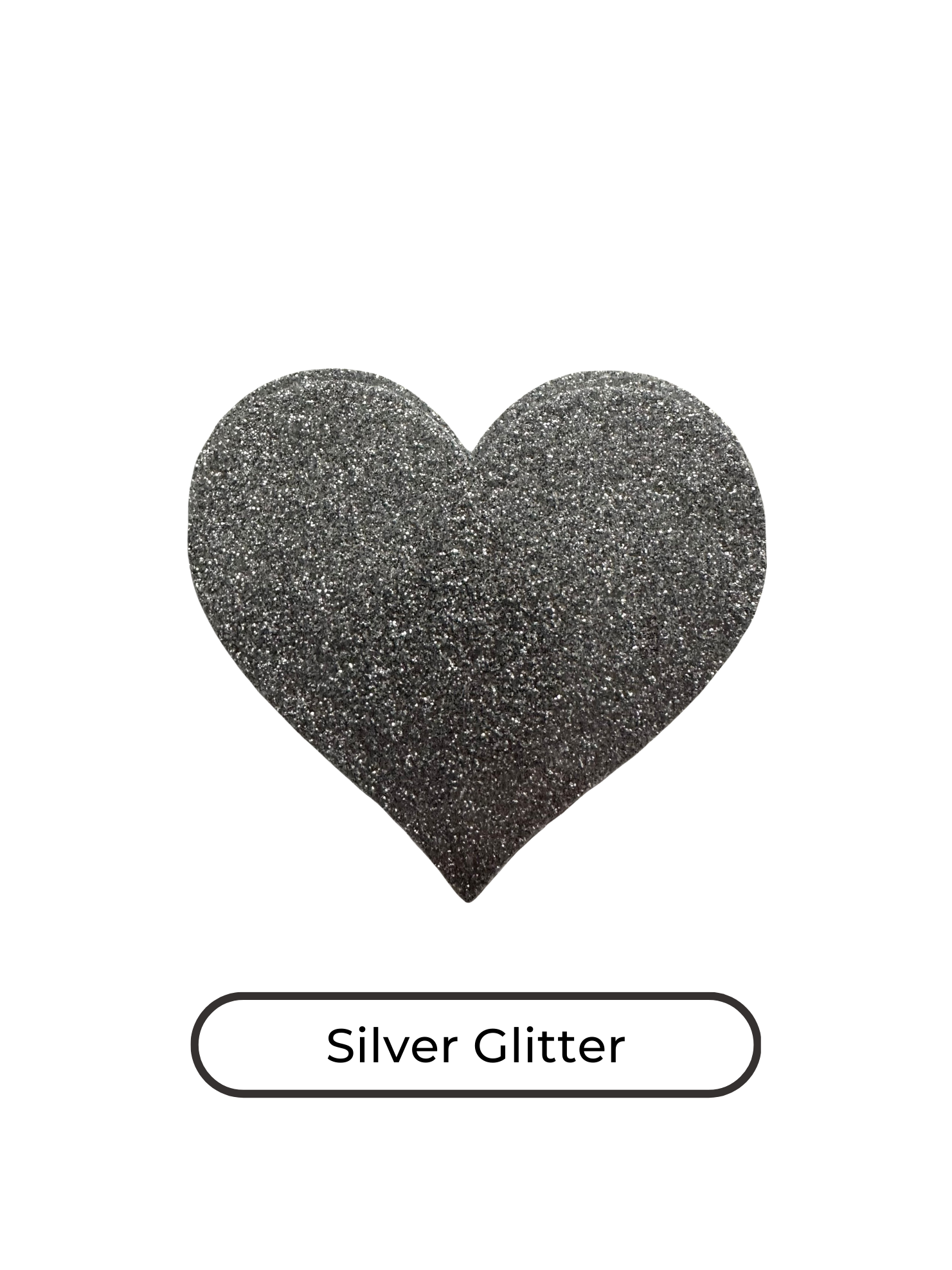 Heart shape silver glitter nipple covers, silver glitter nipple pasties, silver glitter nipple tassels