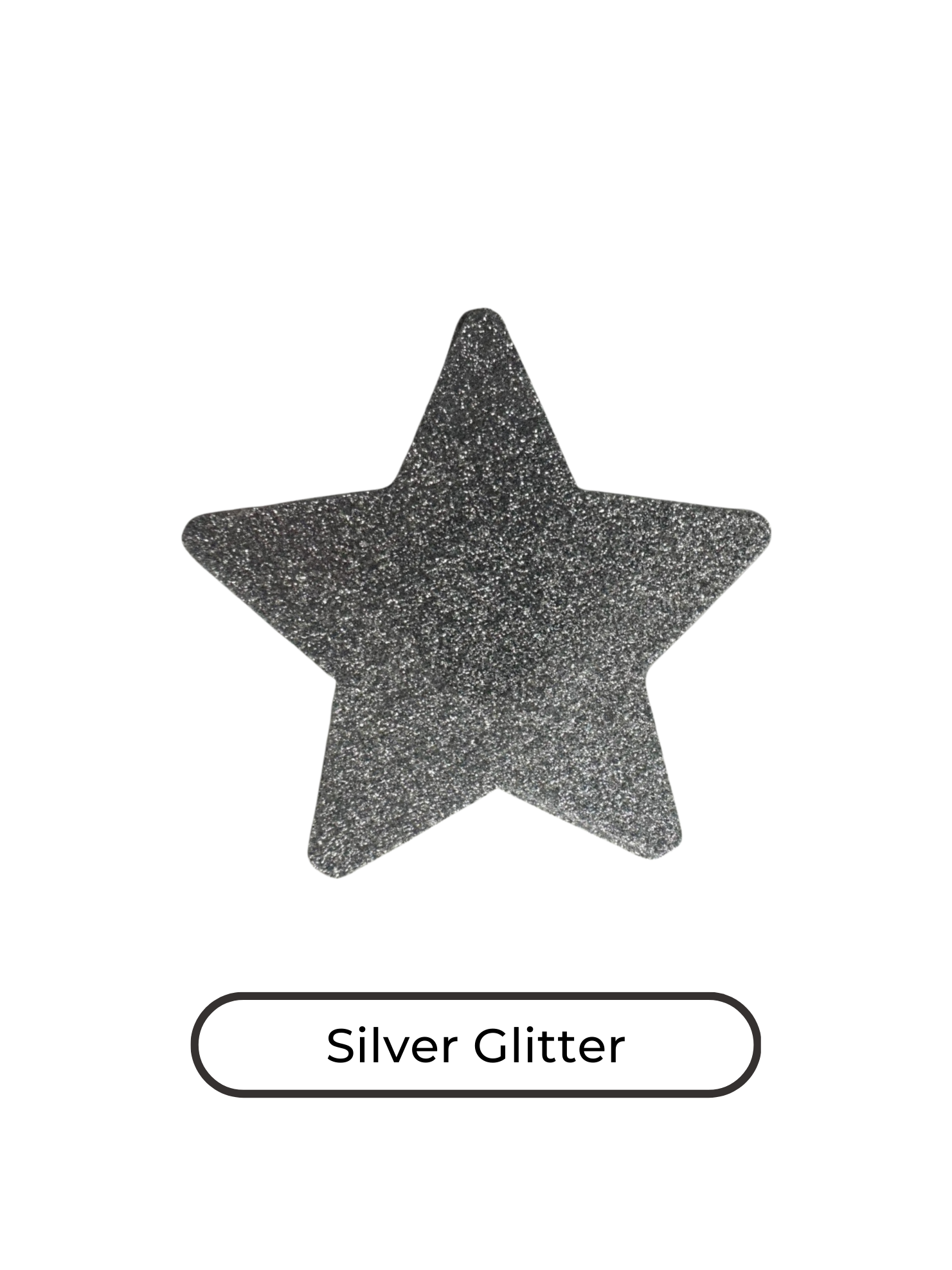 Star shape silver glitter nipple covers, silver glitter star shape nipple pasties, silver glitter star shape nipple tassels