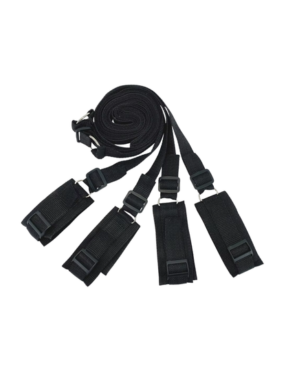 Adjustable bed restraints with soft padded cuffs and quick-release buckles for beginners UK