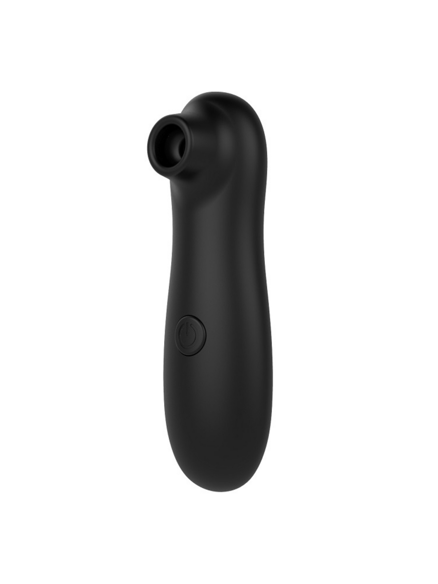 Black clitoral suction vibrator with discreet, compact design for ultimate pleasure.