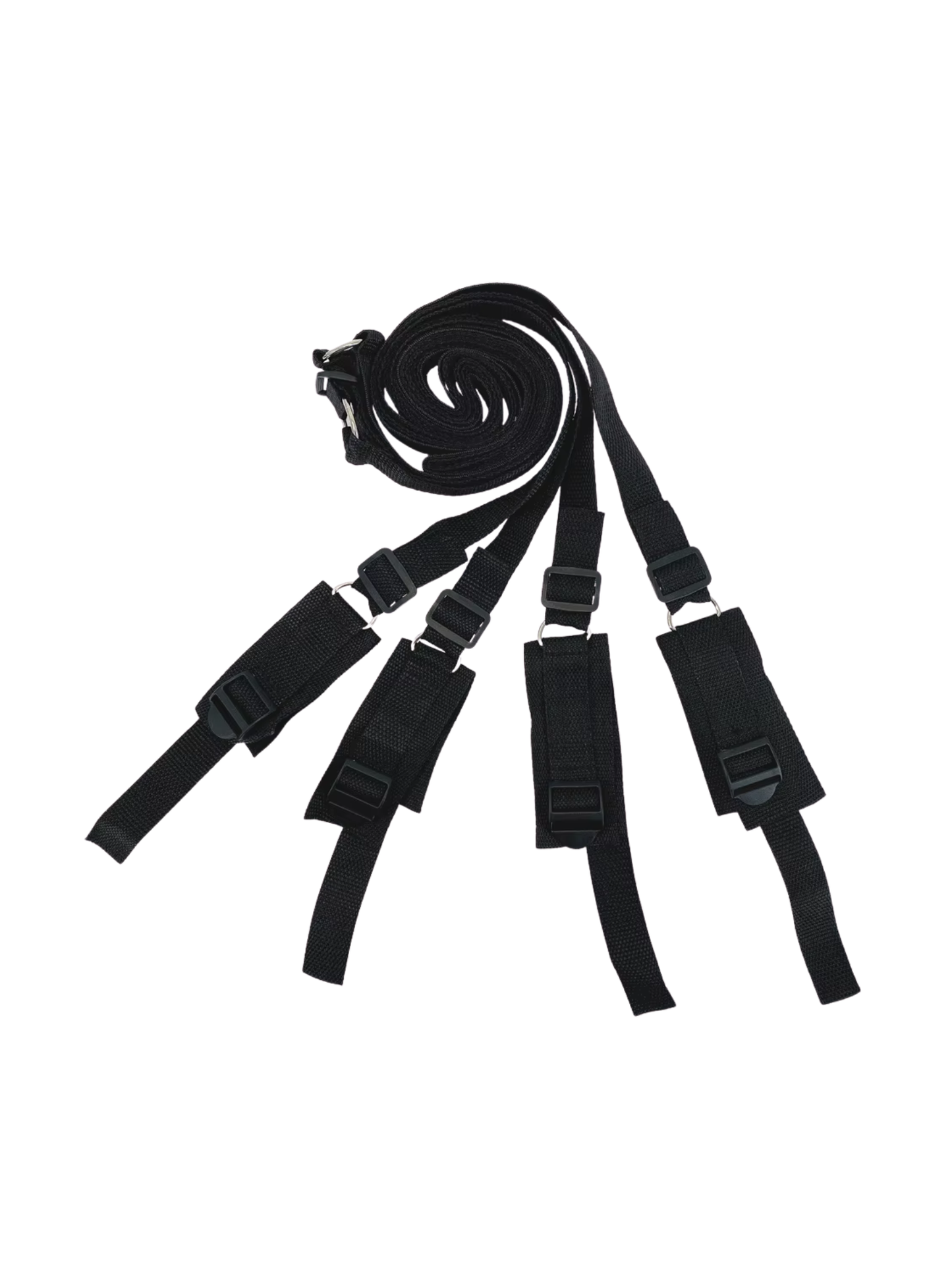 Under bed restraints in black with adjustable straps – no headboard needed by Ludus Love UK
