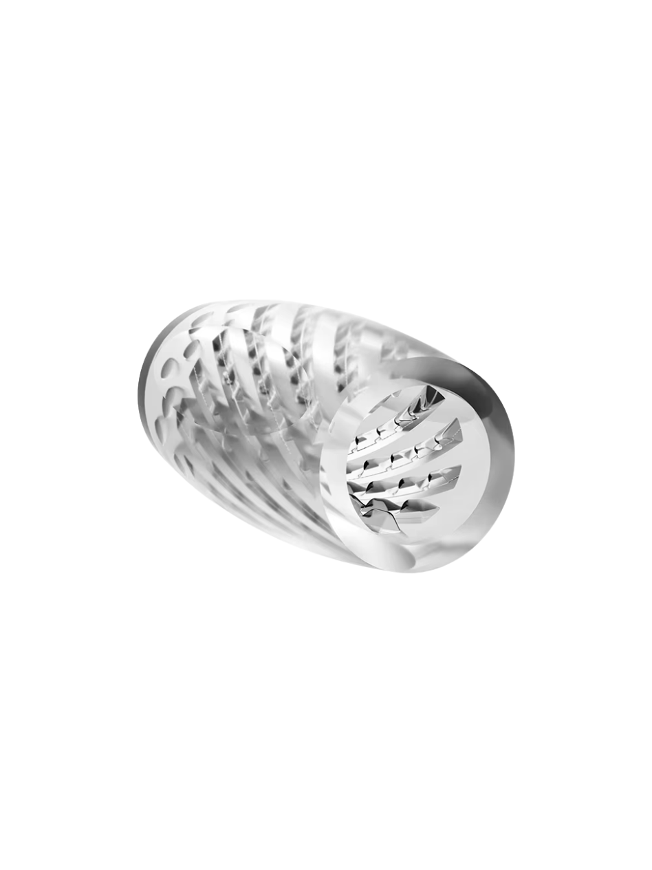 Close-up of inner texture of soft penis sleeve — perfect for solo pleasure for men