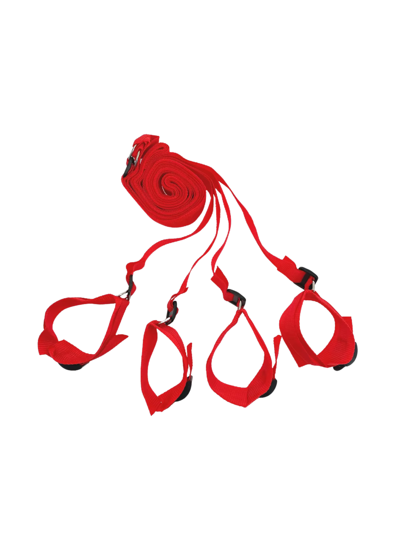 Beginner-friendly bed restraints with soft cuffs and adjustable straps for comfortable play